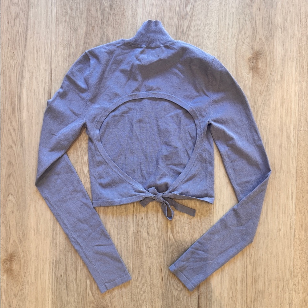 Purple Knit Backless Top - Picture 2 of 3